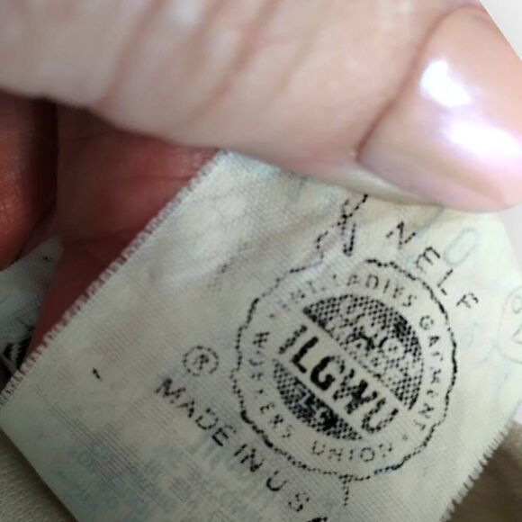 Vtg Leslie Fay Womens Top Sz 10 Cream Knit Black Velvet‎ Back Zip 60s Whimsicore - Picture 10 of 11